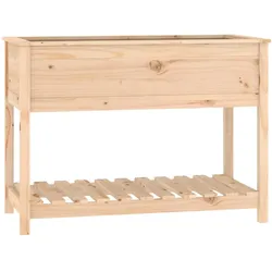 vidaXL Pflanzkübel mit Ablage 111,5x54x81 cm Massivholz Kiefer