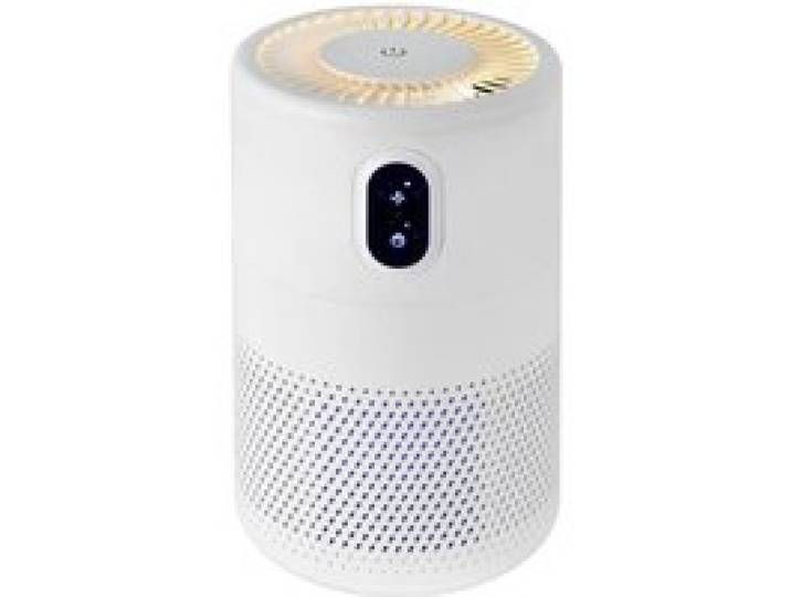 Purificateur dair portable TKG AP 1002 - Ecran tactile - Minuterie - Fonction dionisation - Distribution à 360° - 16 W - Blanc