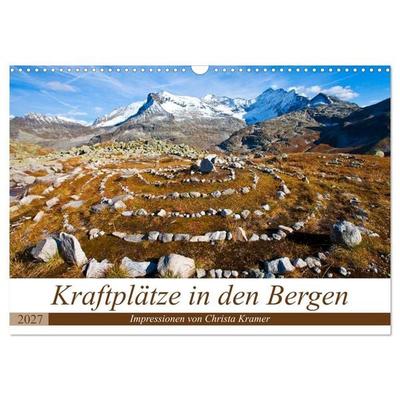 Kraftplätze in den Bergen (Wandkalender 2027 DIN A3 quer), CALVENDO Monatskalender
