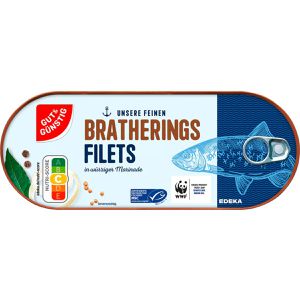 Gut&Günstig Fischkonserve Bratheringsfilets, in würziger Marinade, MSC zertifiziert, 325 g