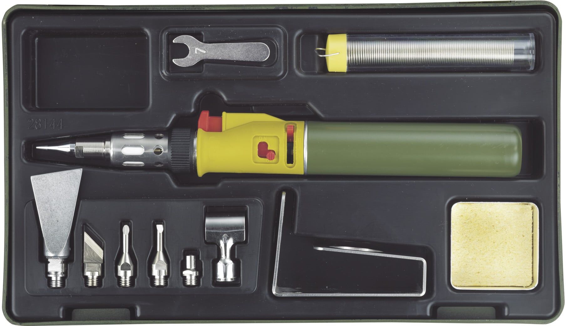 Proxxon MGS MICROFLAM-Gaslötset mit Piezo-Zündung und vier verschiedenen Brennspitzen, 28144)