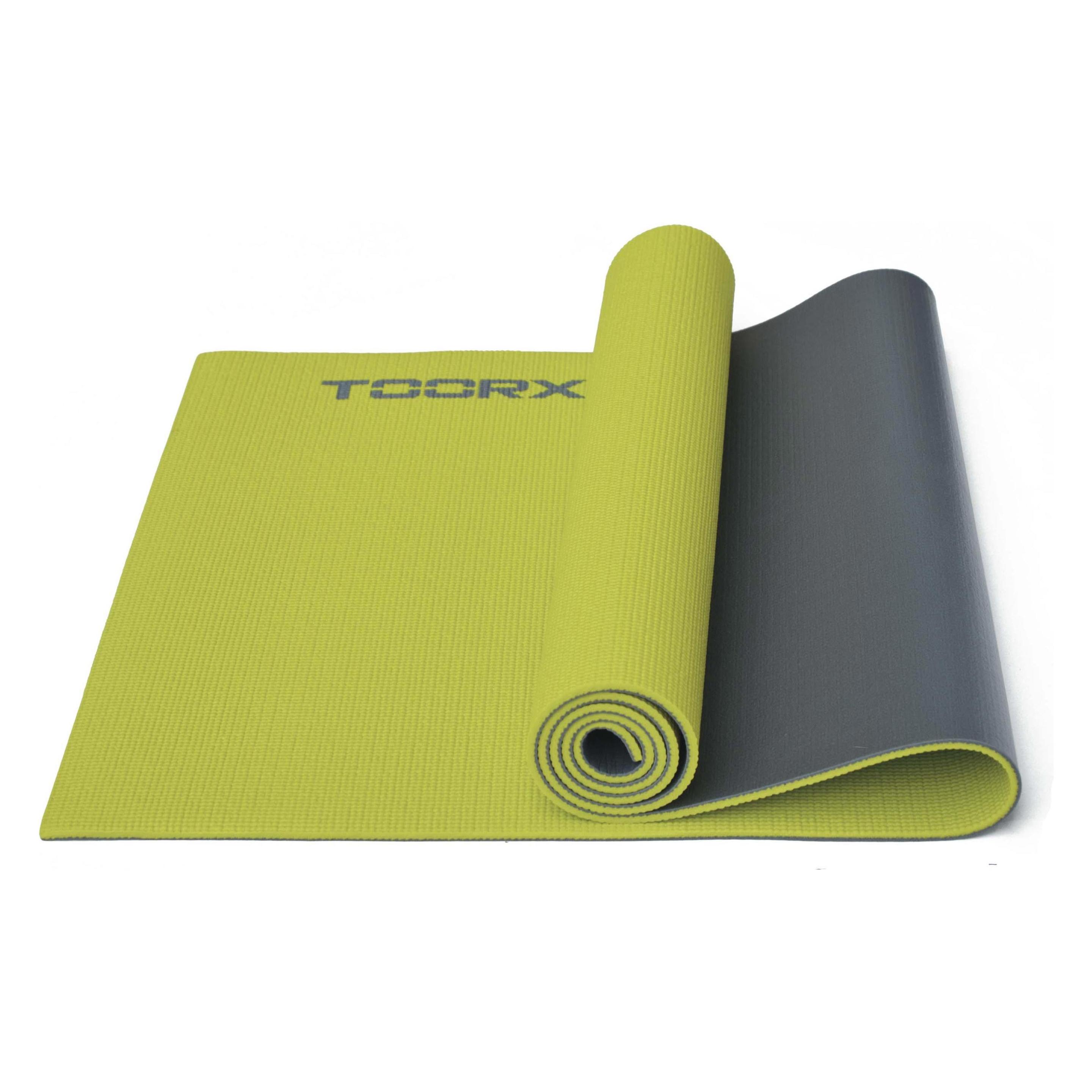 Toorx Yoga mat MAT-176 173x60x0,6 Lime green / Gray (6 mm) (ST530GAMAT176)