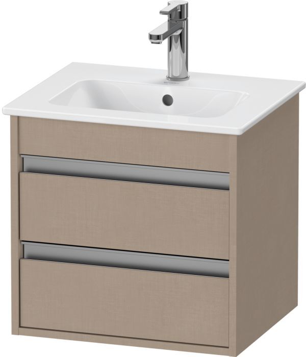 Duravit Ketho Waschtisch-Unterschrank KT644407575 50x41,2x48cm, 2 Schubkästen, wandhängend, leinen
