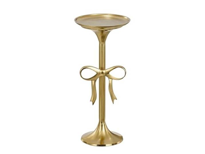 MICA Decorations Beistelltisch - H57 x Ø25 cm - Recyceltes Aluminium - Gold