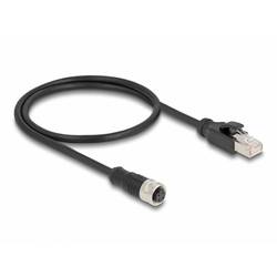 Delock 60072 RJ45 / M12 Netzwerk Adapter Kabel S/FTP 0.50 m Schwarz Geschirmt 1 St.