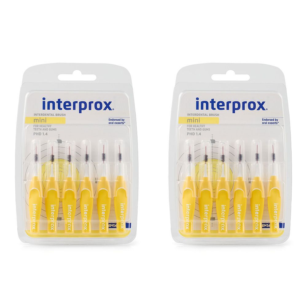INTERPROx REG Mini Gelb x2 2x6 St Zahnbürste