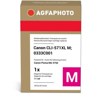 AgfaPhoto kompatibel für Canon CLI-571M XL,  Tinte, 11ml, magenta