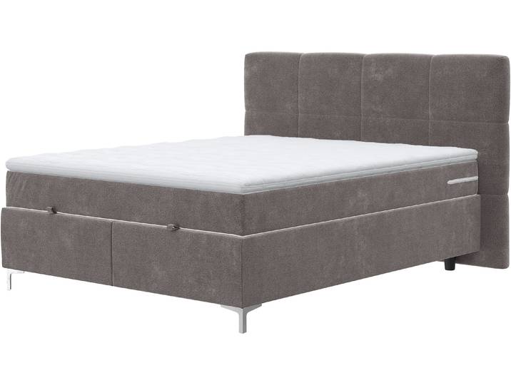 Boxbett, Polyester, Grau, 180×200 cm, Inkl. Bettkasten, Cotta Kimy