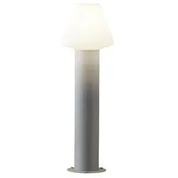 Wegeleuchte Barletta grau, opalfarbenes Acrylglas