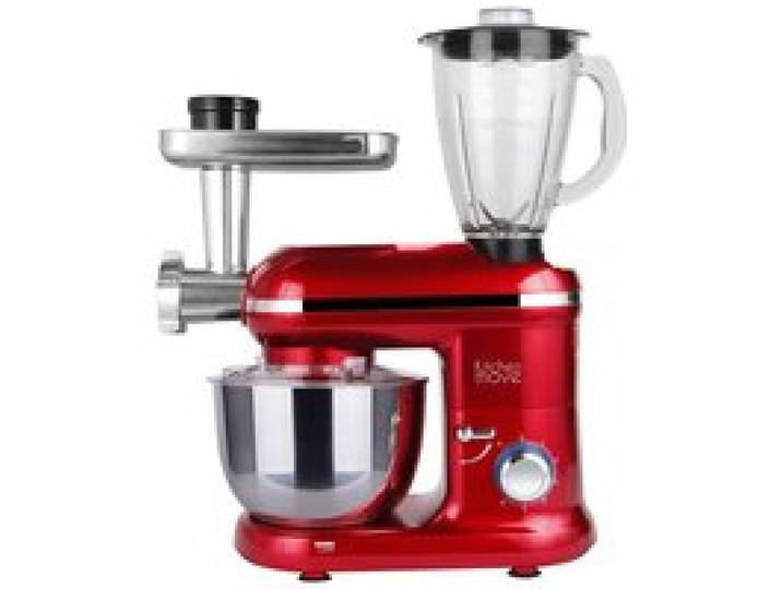 Robot Pâtissier Kitchen Move - BAT-1519BM - 1500W - Bol 5.5L - DALLAS PRO - Rouge acier