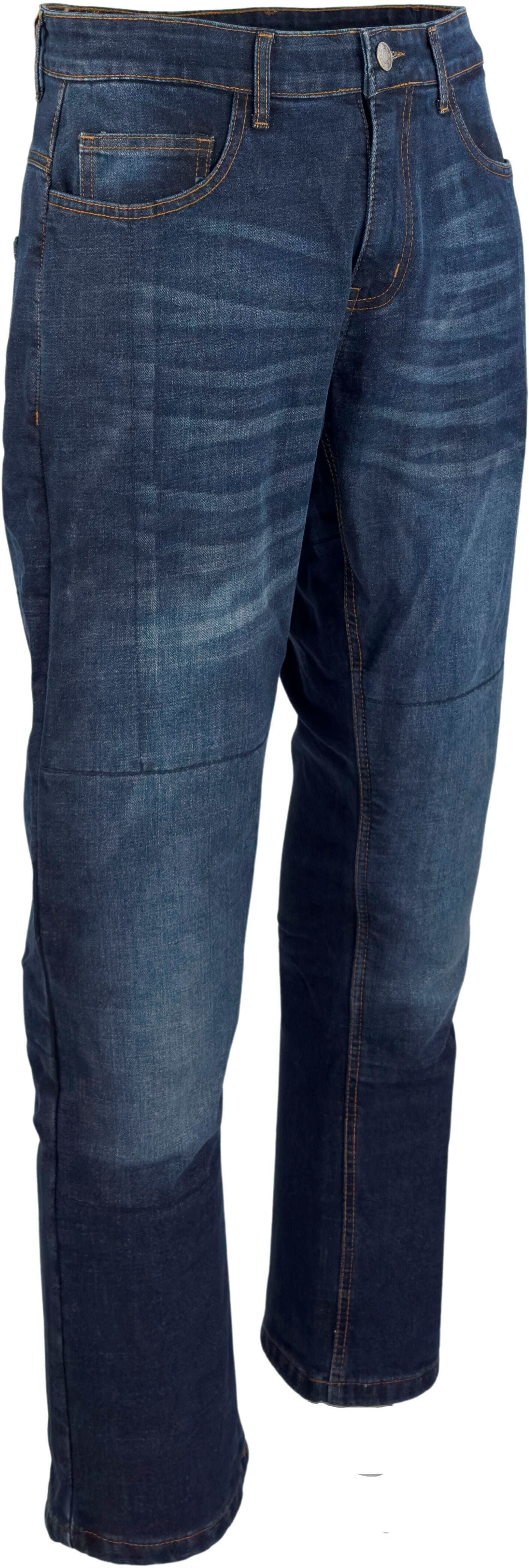 Motorradhose ROLEFF "Aramid Motorradjeans" Gr. 34, blau (blau, ro175), Hosen, Herren, 34, N-Gr, Obermaterial: 100% Baumwolle. Innenfutter: 100% Aramid, Motorradhose