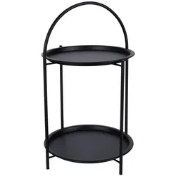 Tector, Couchtisch + Beistelltisch, Black metal auxiliary table ø40 x 66 cm (40 x 66 cm)