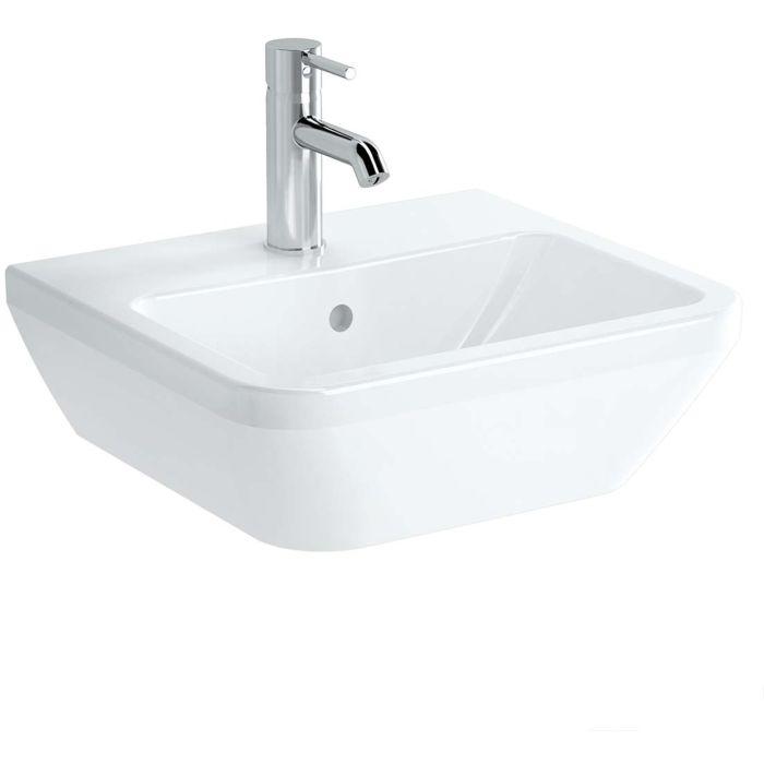 VitrA Integra Handwaschbecken 7047L003-0001 45x40cm, weiß, mit Überlauf/Hahnloch mittig