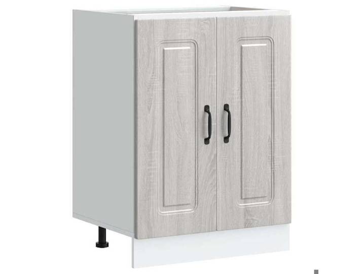 Meuble bas salle à manger - ORVEL - Meuble bas pour évier - Kalmar - sonoma gris - bois d'ingénierie 42584