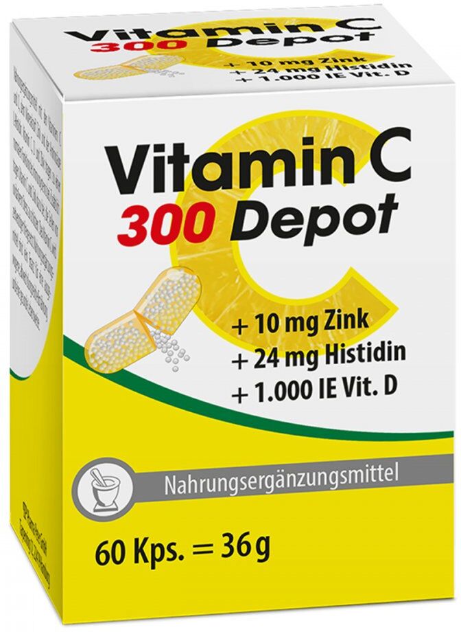 Vitamin C 300 Depot+zink+histidin+d Kapseln 60stk
