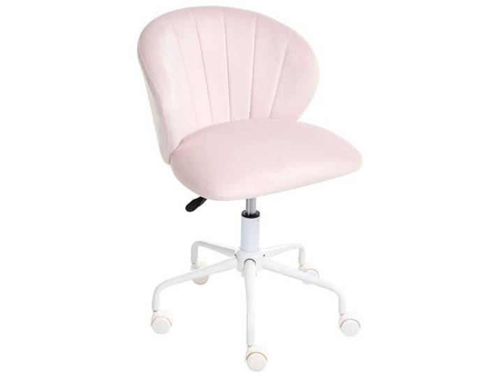 Chaise de bureau CHEERFUL Velours Rose pastel