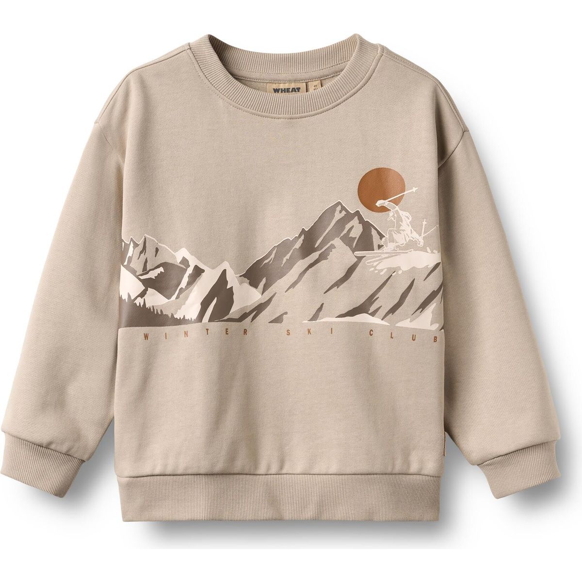 Wheat Sweatshirt Long Sleeve Ellis Print grey moon (9711) 92 2451-672-GOTS-9711-92/2y
