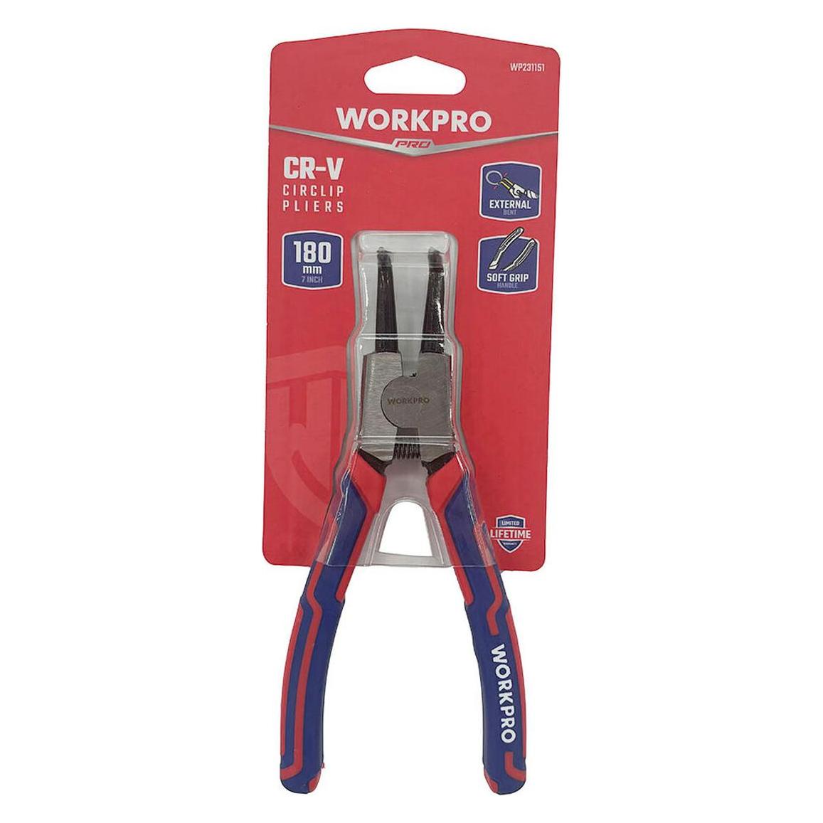 Workpro Sicherungsringzange Aussenbereich 18 cm Gebogen (180 mm) (45272404)