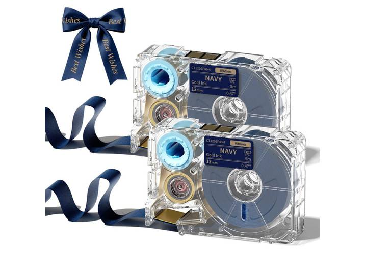 Phomemo Ruban adhésif thermique pour A30/P15, 2 rubans/lot, pour emballage cadeau, emballage de fleurs, décoration d'intérieur, bleu marine