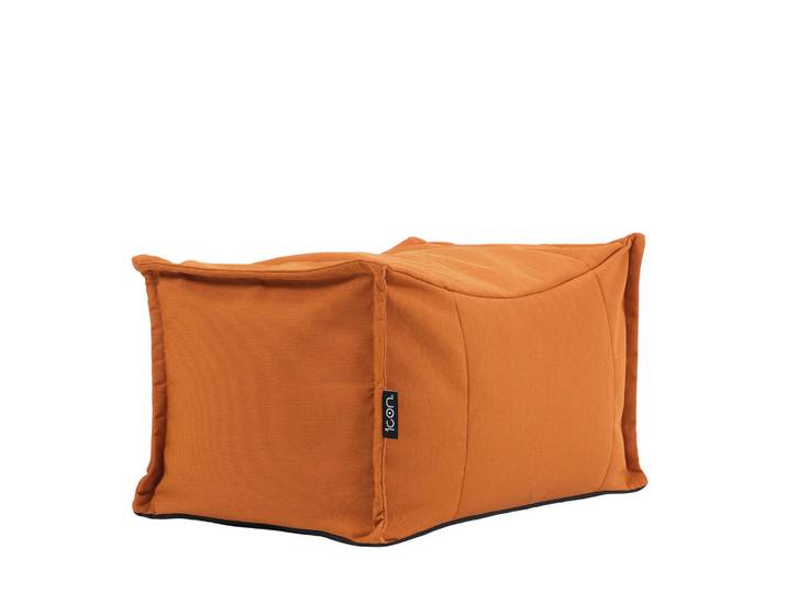 icon Hocker Outdoor Bud, Orange, Füllung: EPS Mikroperlen, Rechteckig, 67x34x45 cm, Wohnzimmer, Sessel, Hocker & Hockerbänke, Poufs