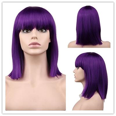 Cosplay Kostümperücke Inside Out 2 gerade kurze Bobperücke kurze Peinlichkeit Langeweile Ekel Neid Traurigkeit synthetisches Haar Kinder Mehrfarbige St. Patrick's Day Perücken Halloween Perücken