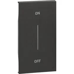 Legrand KG01MH2AG LivingNow 2-modulige Tastenabdeckung My Home mit Aufdruck ”ON-OFF”, Farbe Black