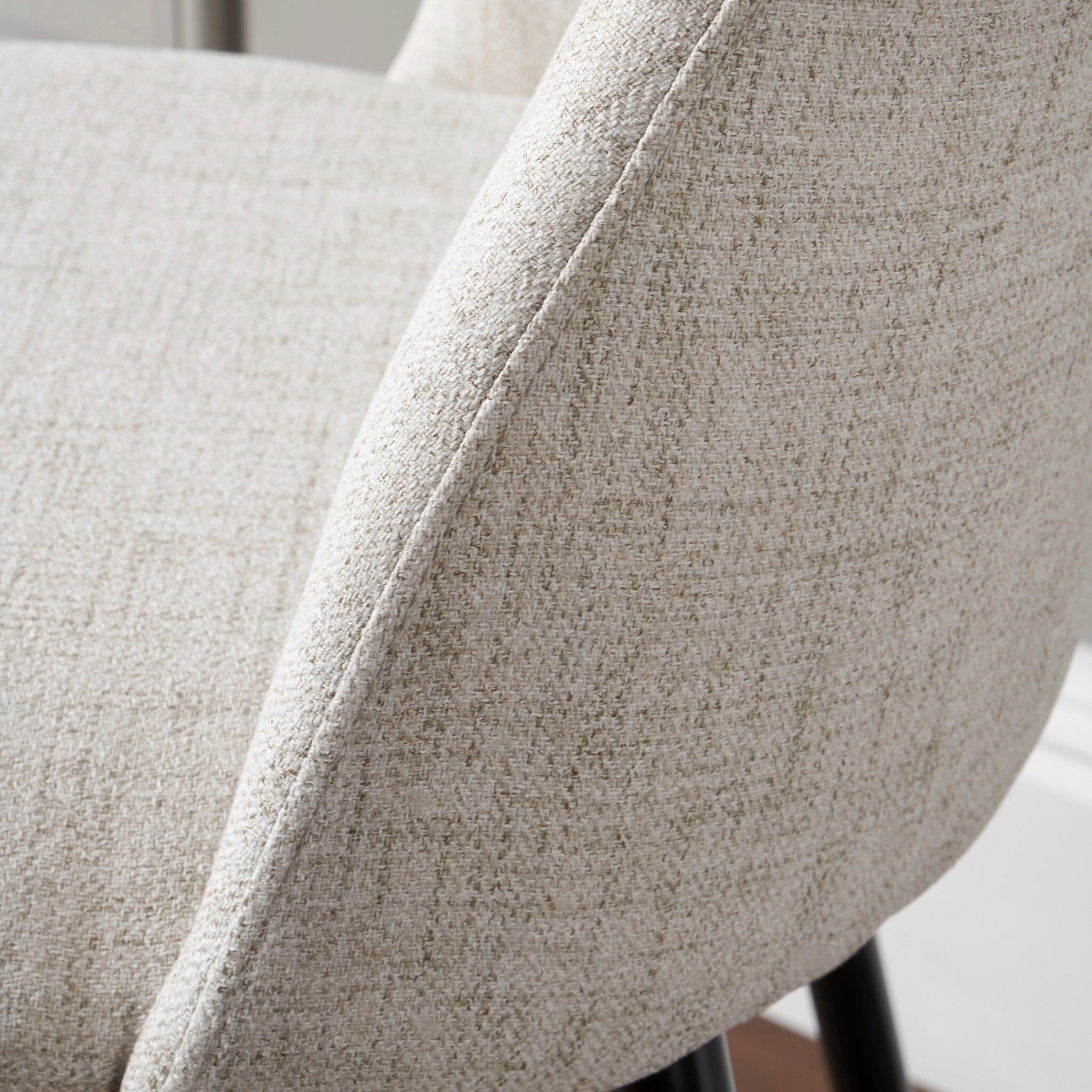 Pacific Lifestyle - Turi Pebble Linen Mix and Black Metal Bar Stool