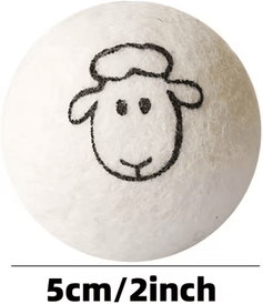 Inspire Curations SoftPounce Wool Felt Cat Ball Toys For Quiet Interactive Play sheep Head