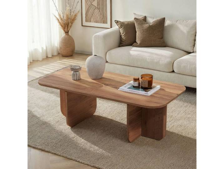 Mid.you Couchtisch, Pinien, Holzoptik, 60x41x120 cm, Wohnzimmer, Wohnzimmertische, Couchtische