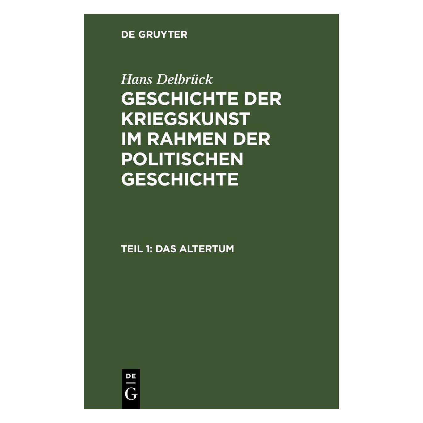 De Gruyter Das Altertum (Deutsch, Hardcover) (67764877)