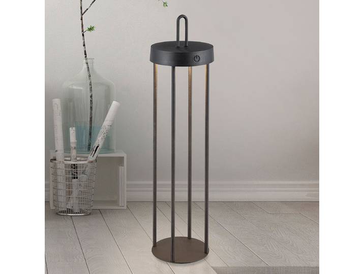 Lampadaire LED 13 x 13 x 50cm Noir/Noir fer verni LED Module LED