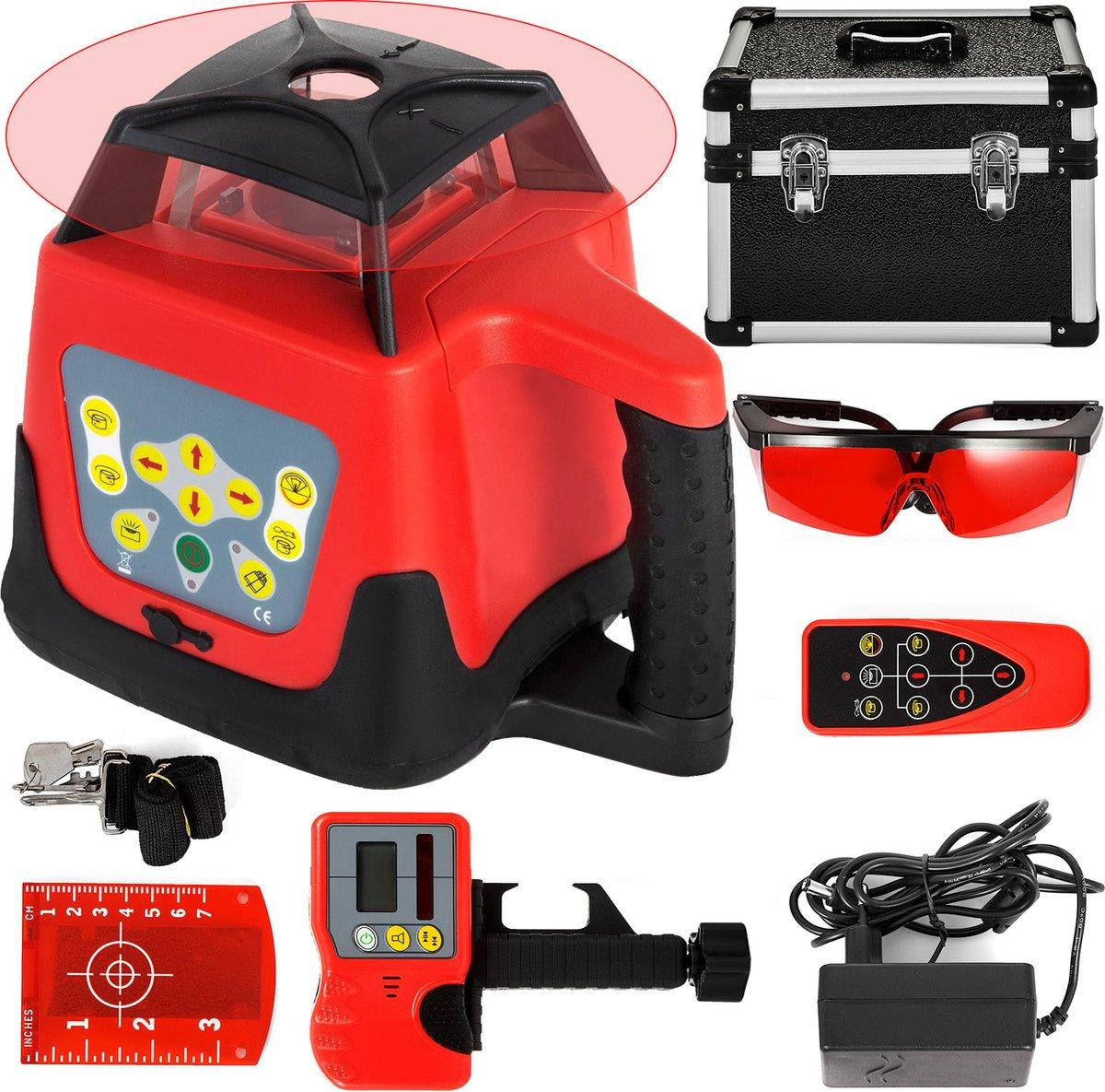 Selius Bouwlaserniveau - Kruislijnlaser - Roterende Laserwaterpas - 360° Zelfnivellerend - Waterbestendig Ip55