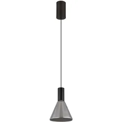 Pendelleuchte Hängeleuchte Deckenlampe Küchenleuchte Schwarz Glas Rauchfarbe