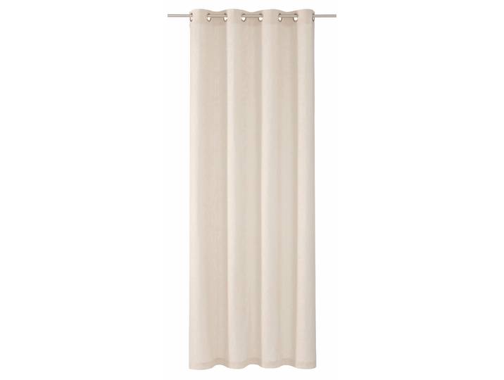 Vorhang WIRTH Medina Gr. 2, beige (creme), B:135cm H:175cm, Baumwolle, Polyester, Gardinen, Vorhang