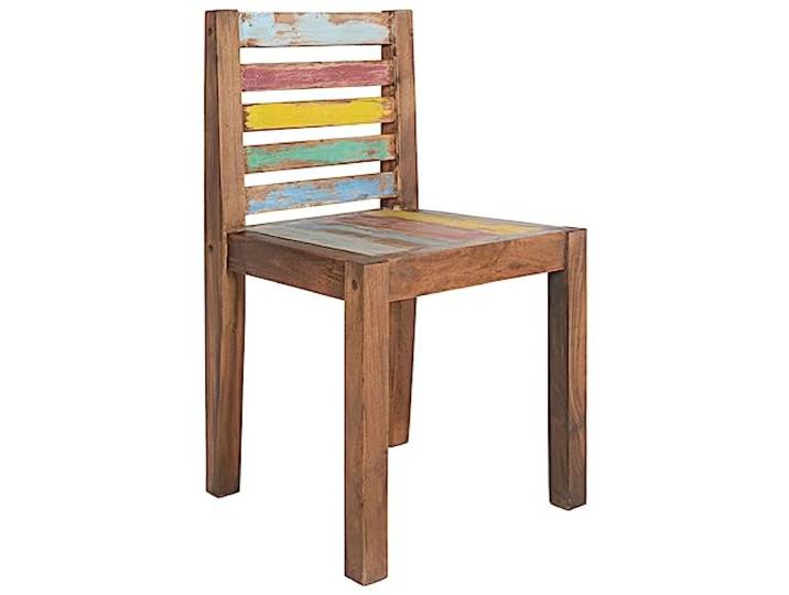 KKgypkn Esszimmerstühle 6 STK Massiv Altholz Vintage Handgefertigt, Farben Blau Grün Rot Gelb, Sitzbelastung 110 kg, Einzigartig