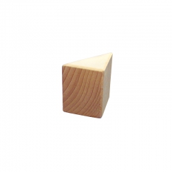 Halmakegel.com Bauklotz - Viertelwürfel-Dreieck - natur - 50x35x35mm - 50mm 260239