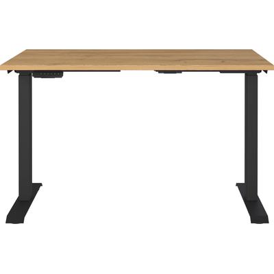 Schreibtisch GERMANIA "GW-Agenda elektrisch höhenverstellbar (72-120 cm)", schwarz (grandson, eiche, nachbildung, schwarz, schwarz, grandson, eiche, nachbildung), B:120cm H:120cm T:80cm, Tische, Schreibtisch, mit Memory-Funktion & USB-Ladestation,...