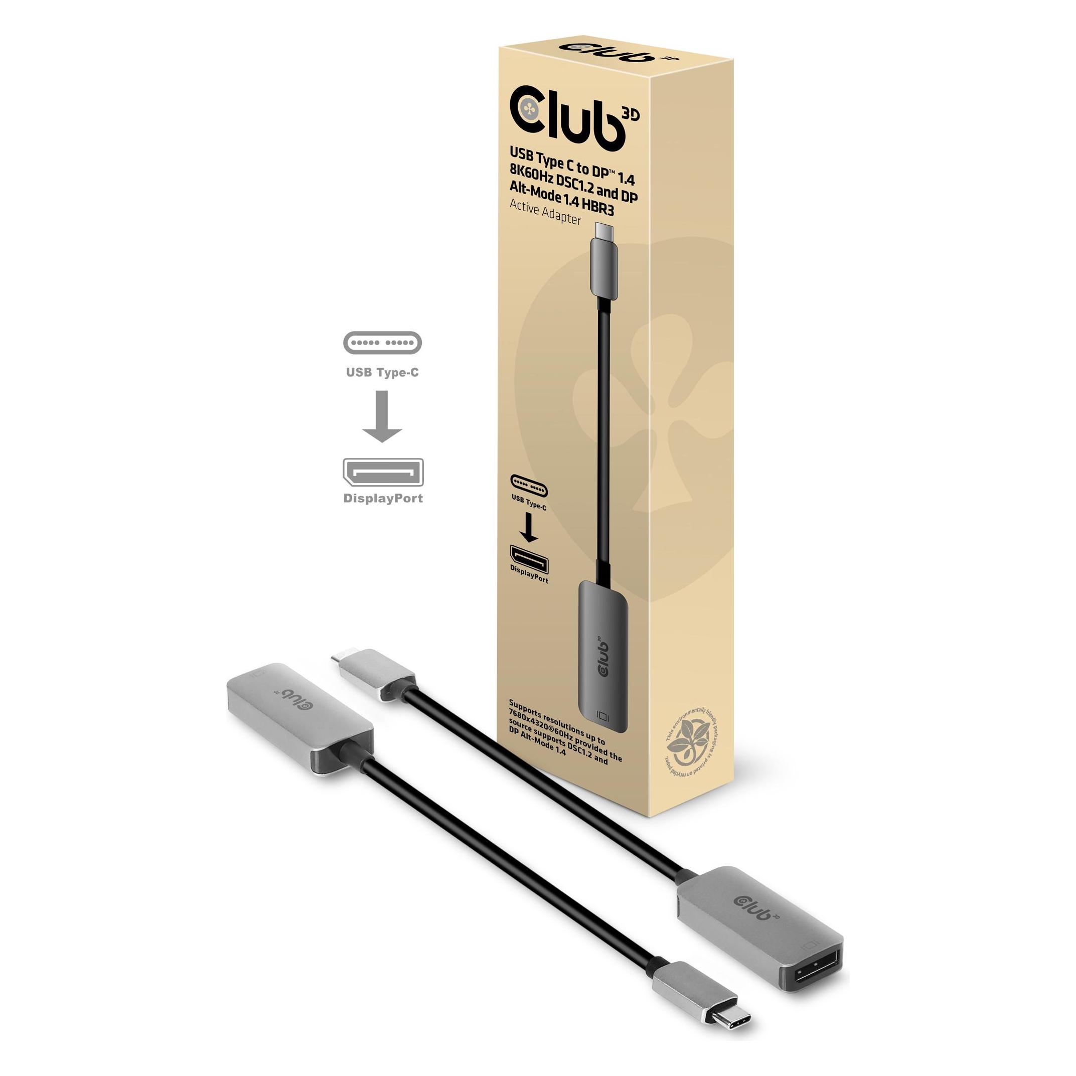 Club 3D Adapter USB Type C - DisplayPort 1.4 (DisplayPort) (CAC-1567)