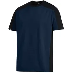 T-Shirt zweifarbig "MARC" - M - marine/schwarz