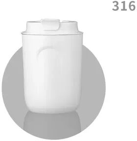 All Categories Goods Mini Thermos Bottle Coffee Mug Stainless Steel, Leakproof Vacuum Flask Double Wall Tumbler white