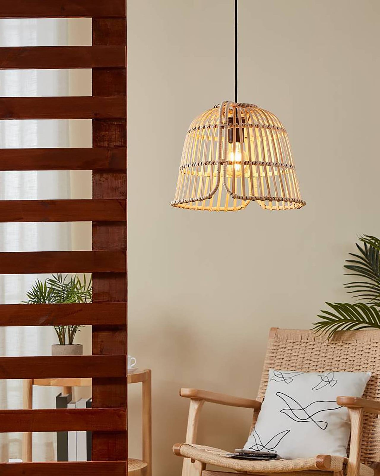 Eglo Glyneath Rotan Hanglamp Beige