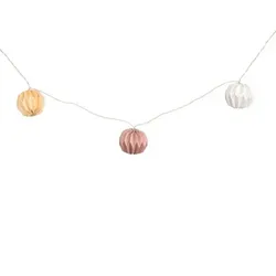 LUMIDA Casa 2 LED-Lichterketten Papier-Lampions Farbmix-Set Länge je 270cm