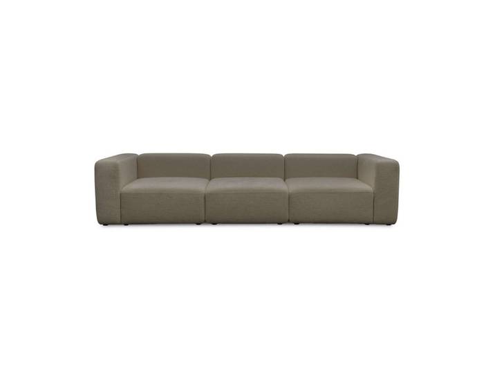 mokebo Ecksofa 4-Sitzer Sofa 'Cubo', in Braun Chenille, 4-Sitzer Sofa, jederzeit durch Module erweiterbar, kein Aufbau