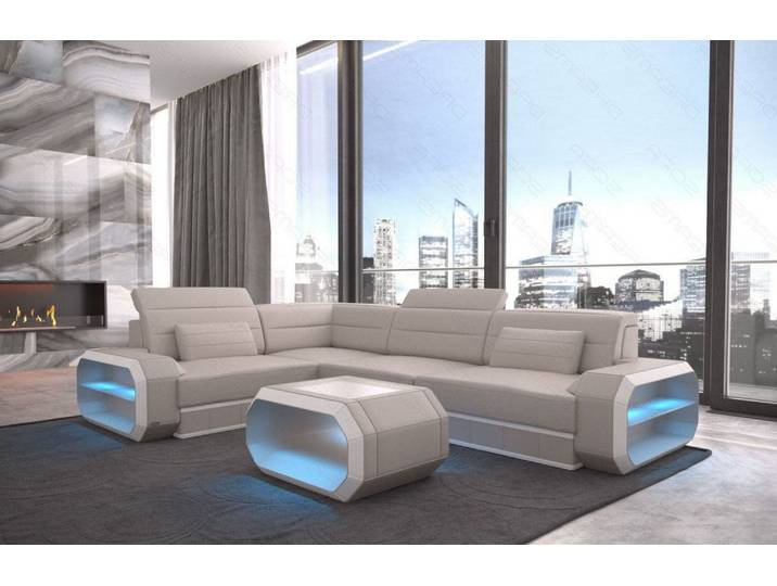 Couch Verona L-Form in Leder