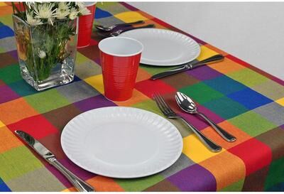 DII White Melamine Picnic Plate