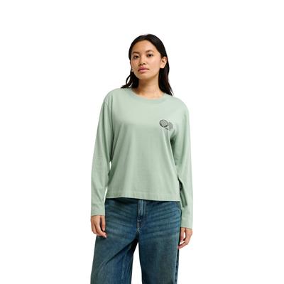 Langarmshirt QUIKSILVER "Standard", Damen, Gr. M, grün (iceberg grün), Obermaterial: 100% Baumwolle., Shirts Langarmshirt