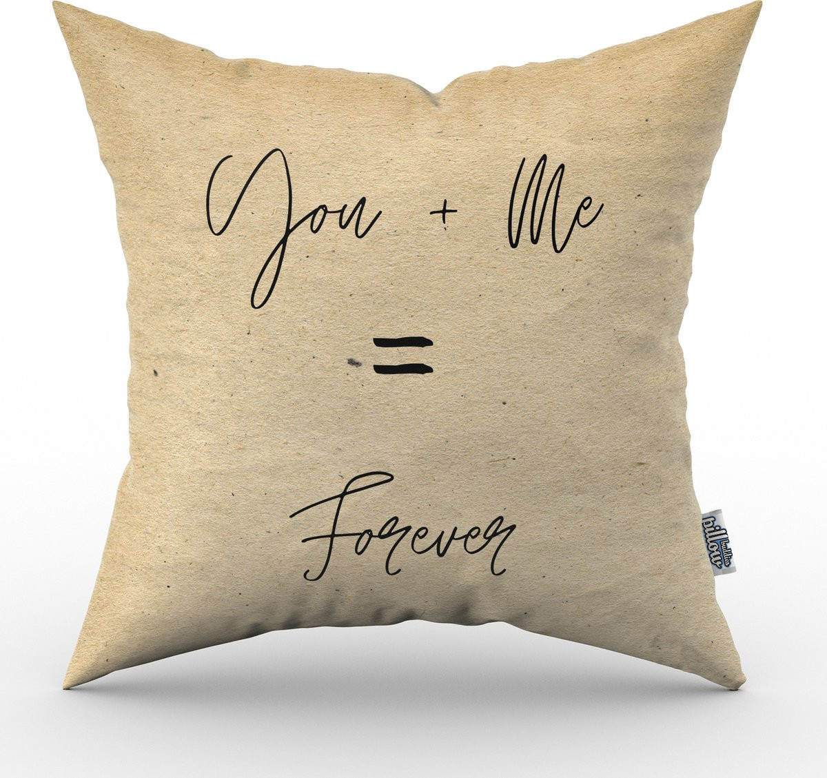 PillowBuddies Valentijn kussen You+ Me = Forever - 40 cm