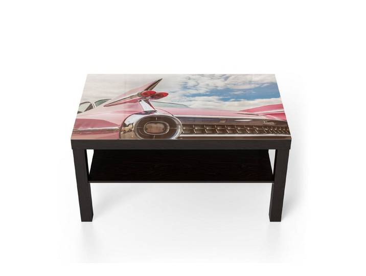 DEQORI Couchtisch 'Der 59er Cadillac', Glas Beistelltisch Glastisch modern