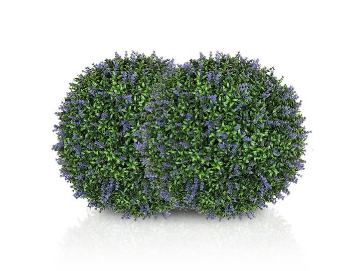 KÜNSTLICHER LAVENDEL 42 cm, Kugelform, Violett+Grün