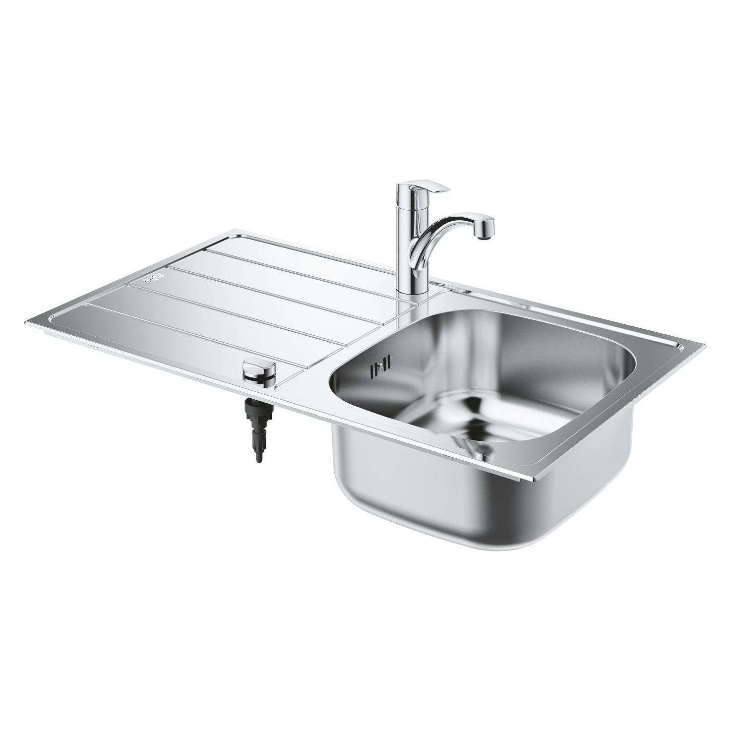 Grohe Einbauspülen-Set K500 mit Küchenarmatur edelstahl (Einbauspüle) (31565SD1)